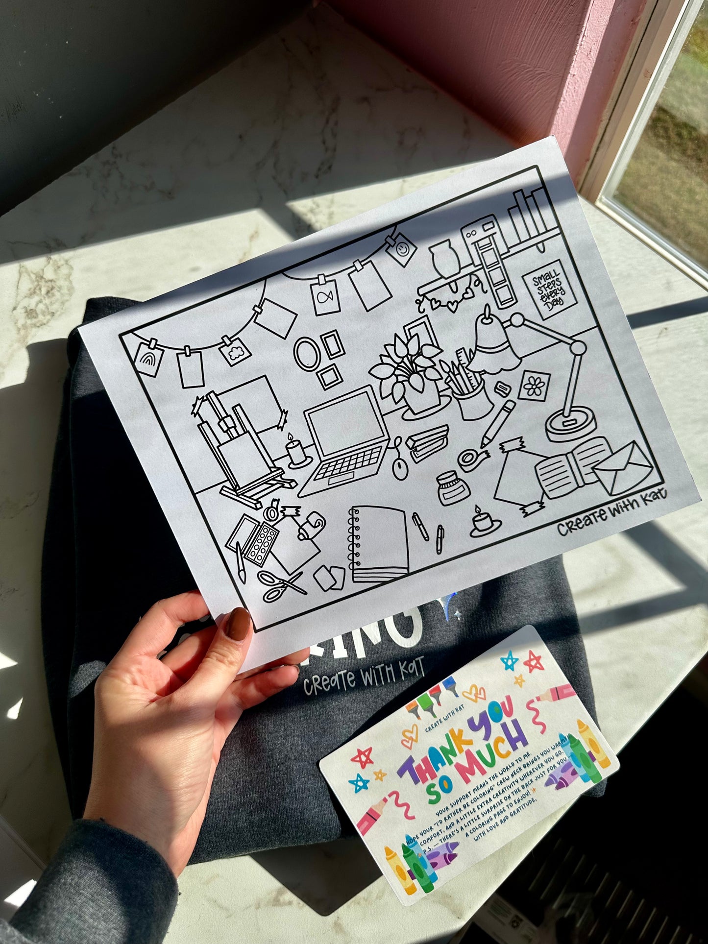 I'd Rather Be Coloring Crewneck Sweatshirt!