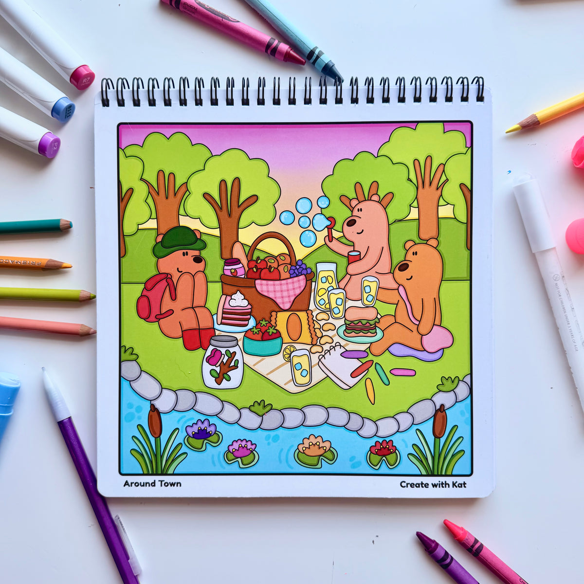 Around Town Coloring Book