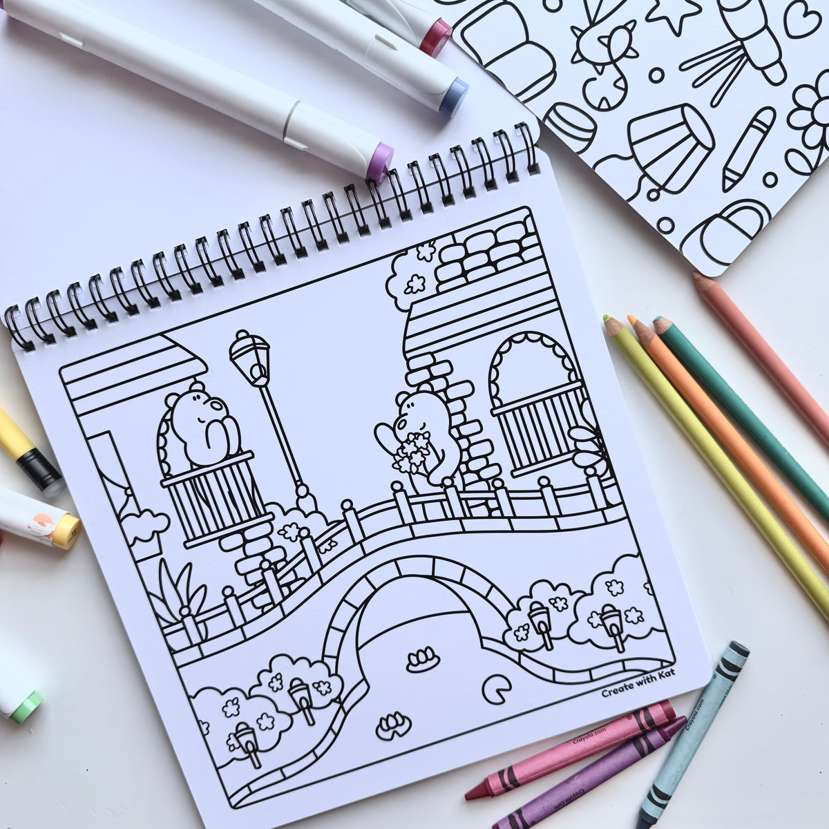 Around Town Coloring Book