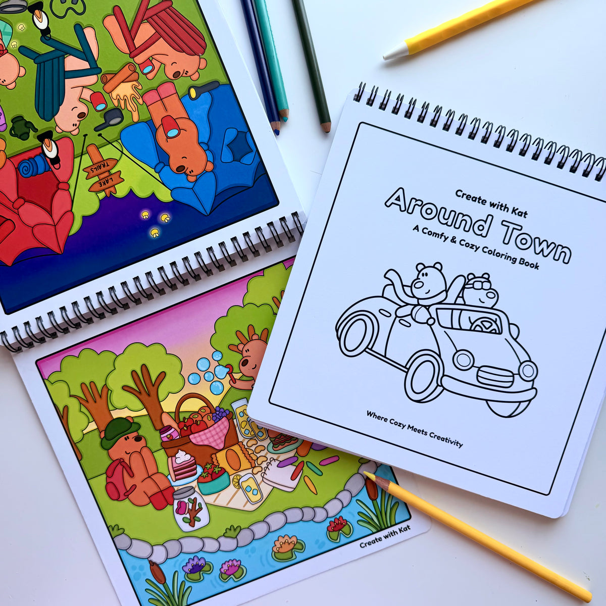 Around Town Coloring Book
