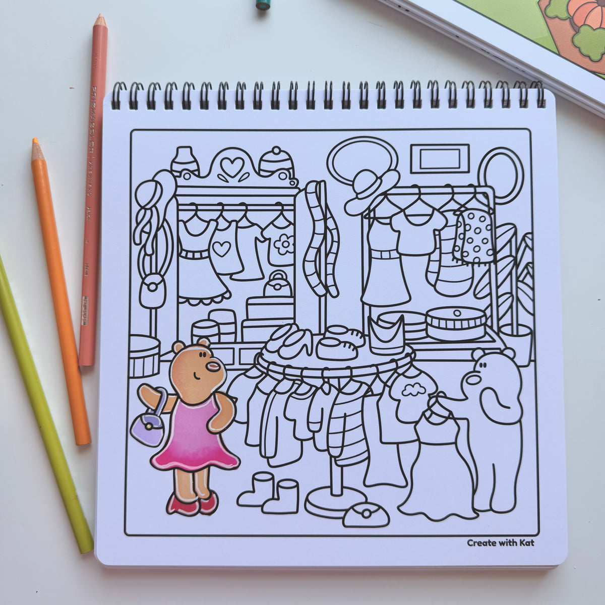 Around Town Coloring Book
