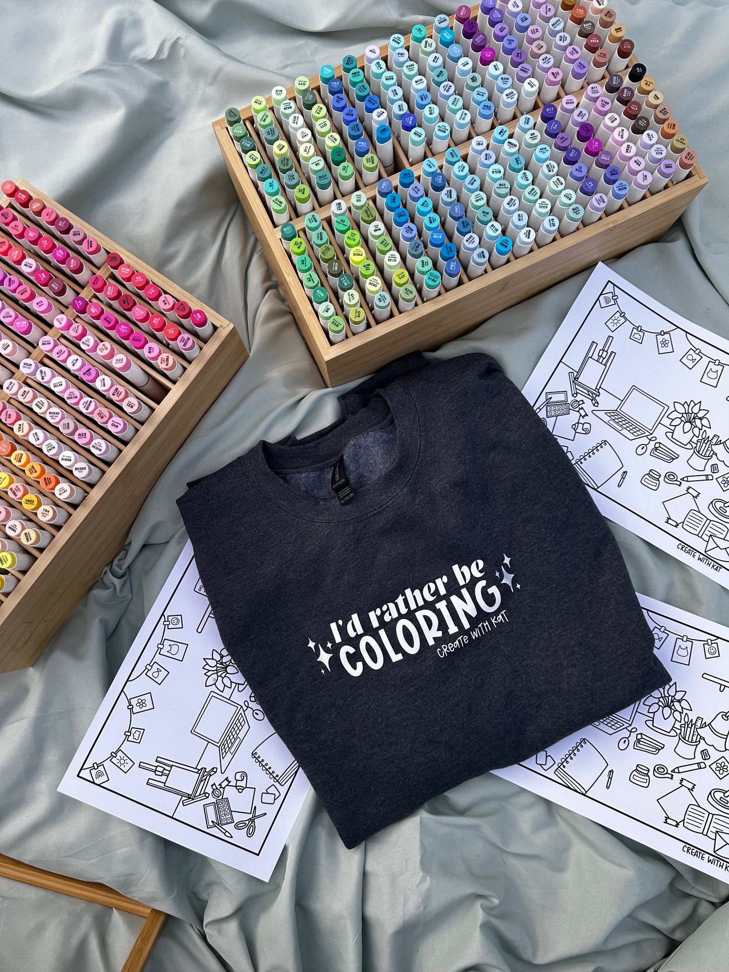 I'd Rather Be Coloring Crewneck Sweatshirt!