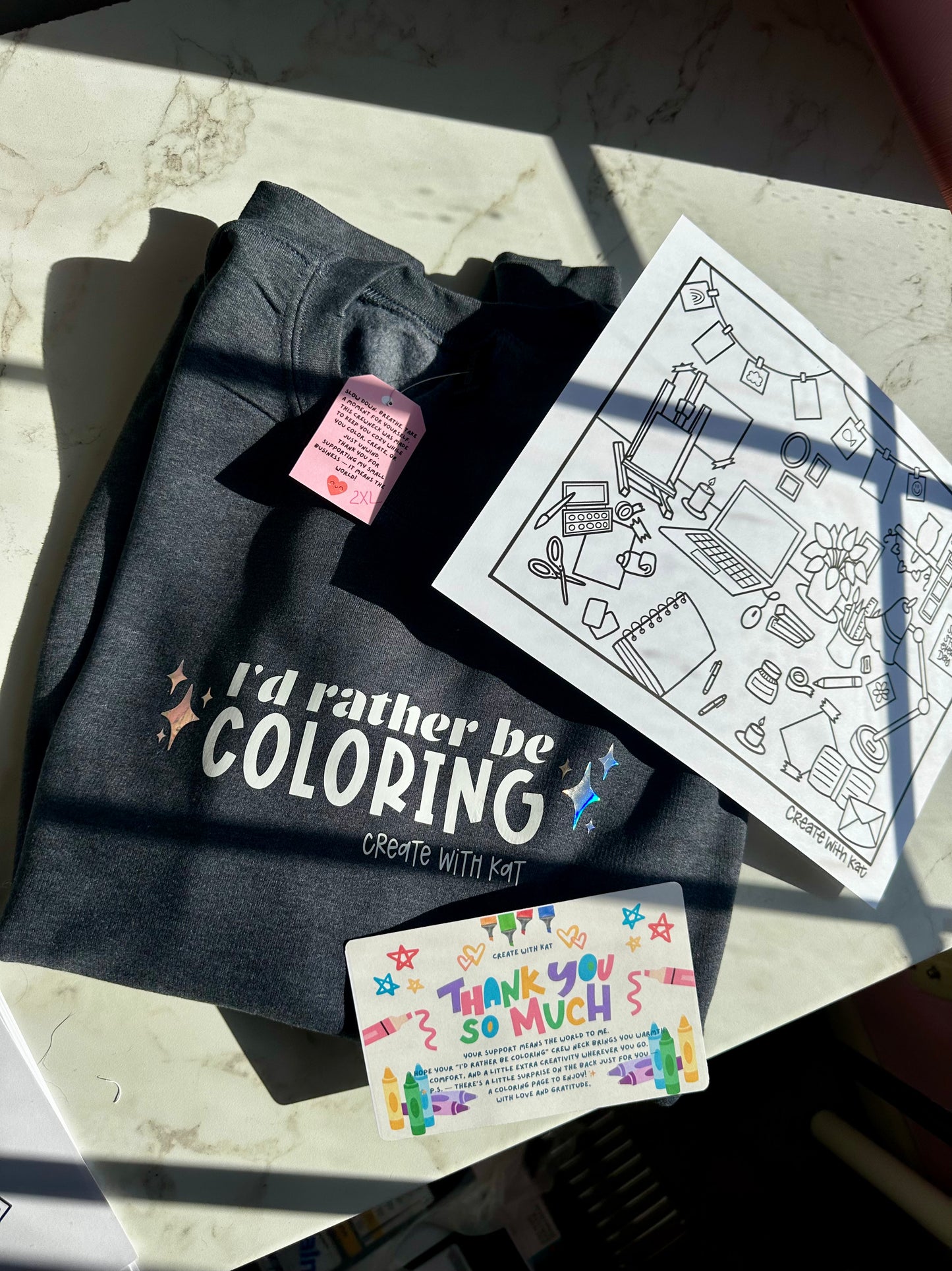 I'd Rather Be Coloring Crewneck Sweatshirt!