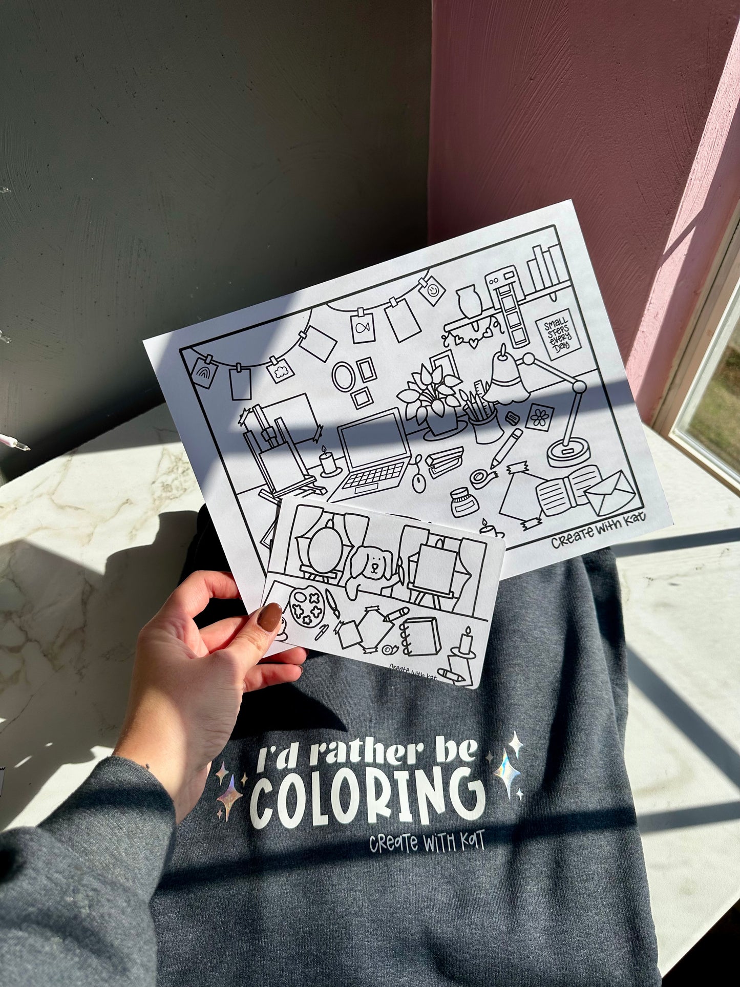 I'd Rather Be Coloring Crewneck Sweatshirt!